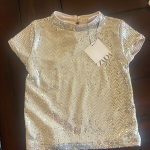 Zara gold girl’s top